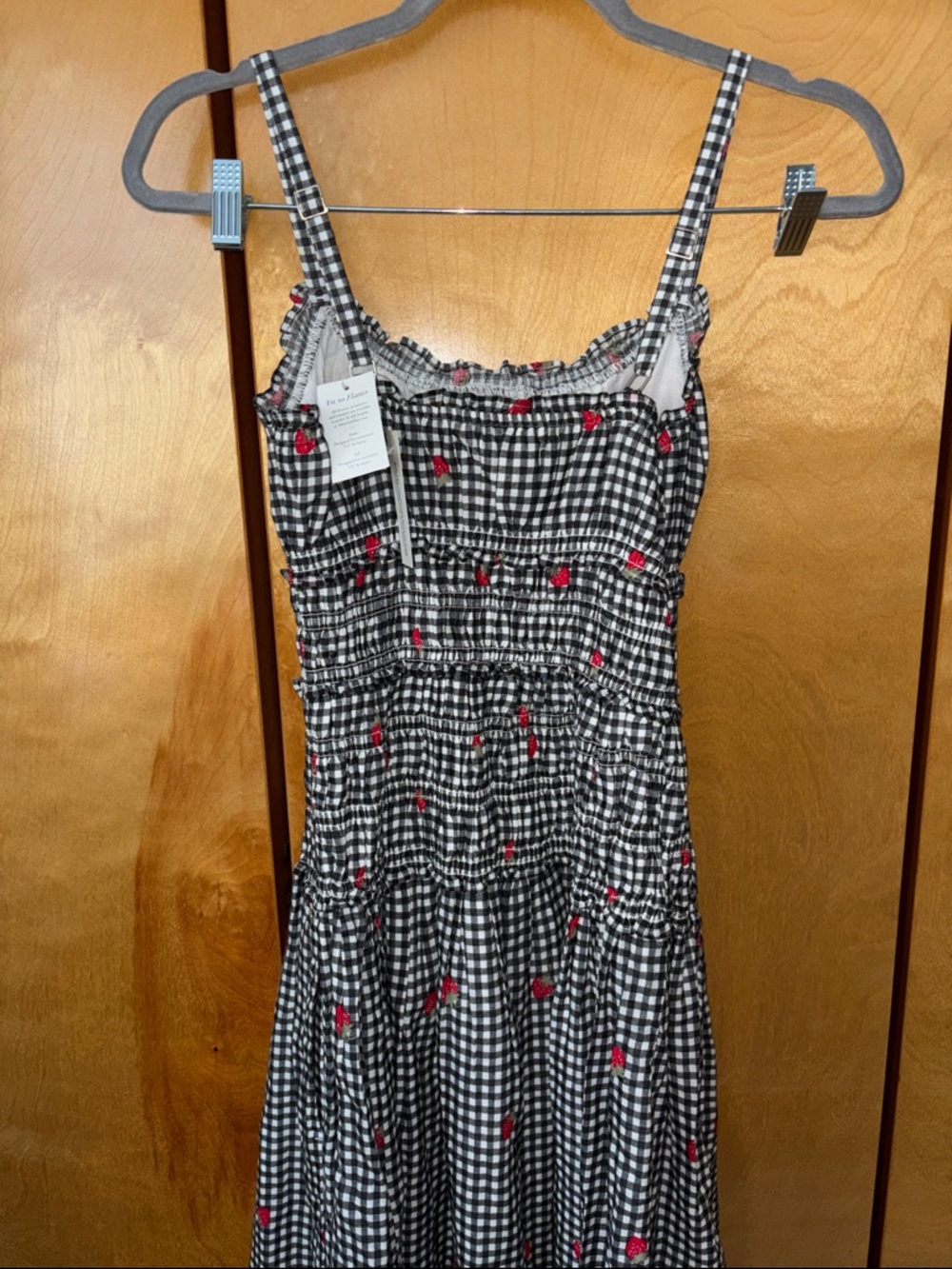 A&F Bra-Free Smocked Drop-Waist Maxi Dress XS - Picture 6 of 7